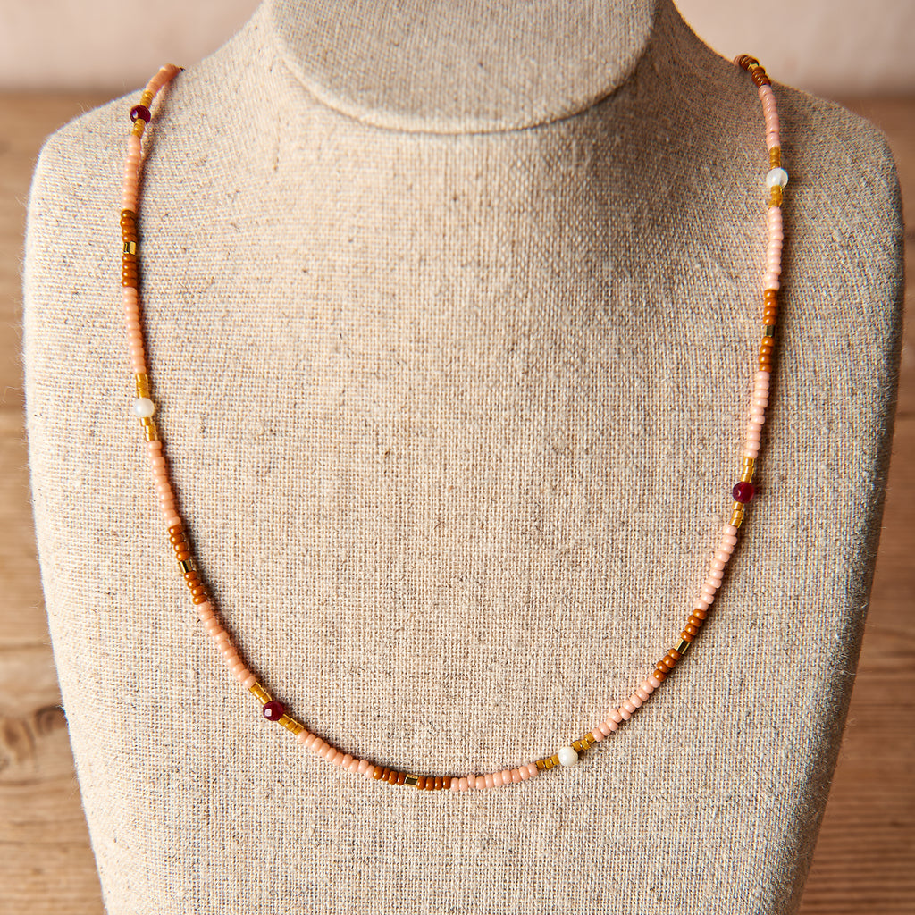 Blush Beaded Necklace