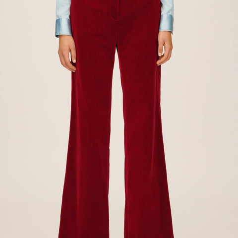 1976 Velvet Trouser, Crimson