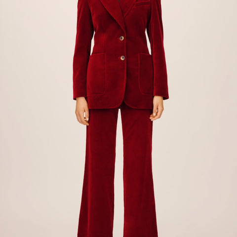 1976 Velvet Trouser, Crimson