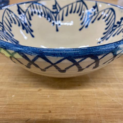 Blue Small Ceramic Serving Bowl
