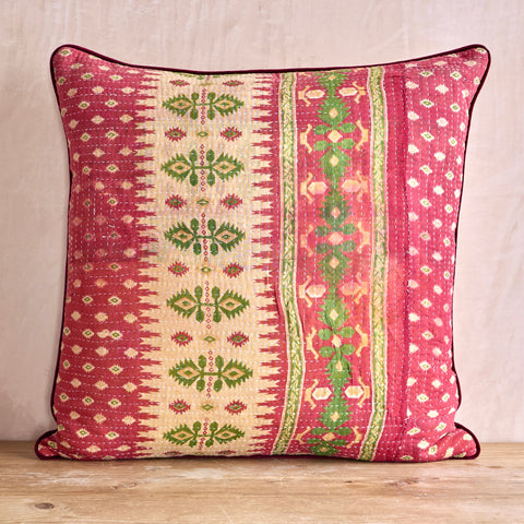 Vintage Kantha And Block Print Cushions