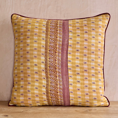 Vintage Kantha And Block Print Cushions