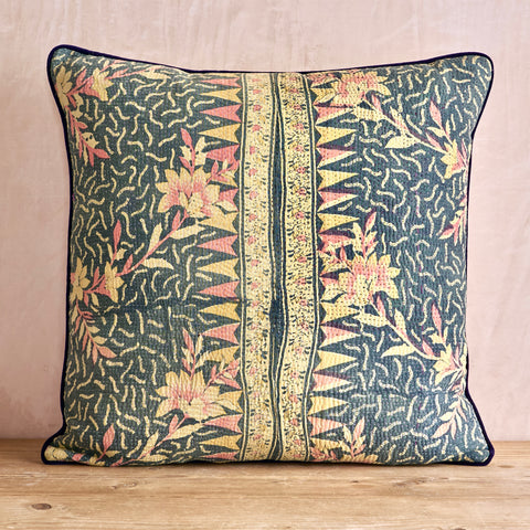 Vintage Kantha And Block Print Cushions