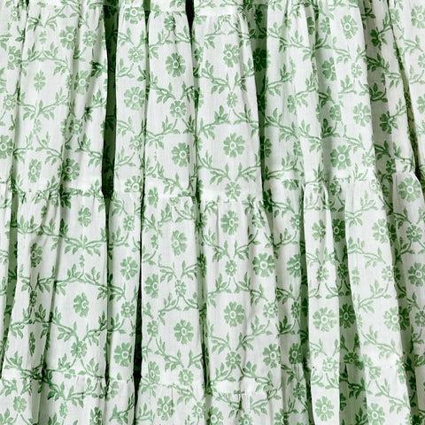 Floral Cotton Dress, Green
