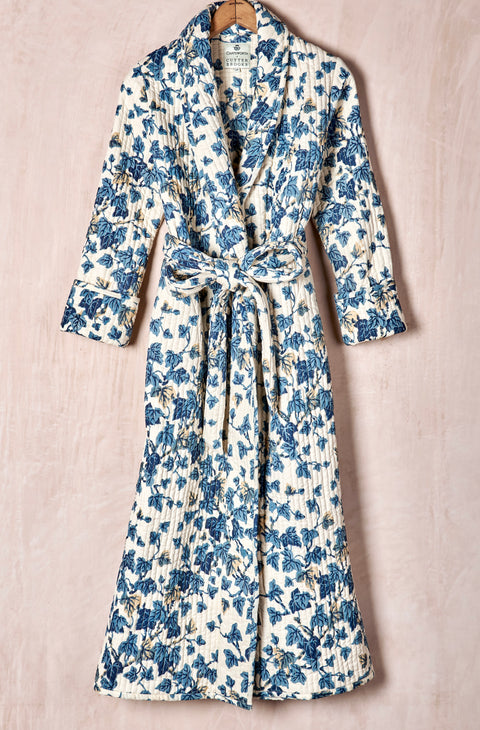 Chatsworth Ivy Quilted Robe (Blue)