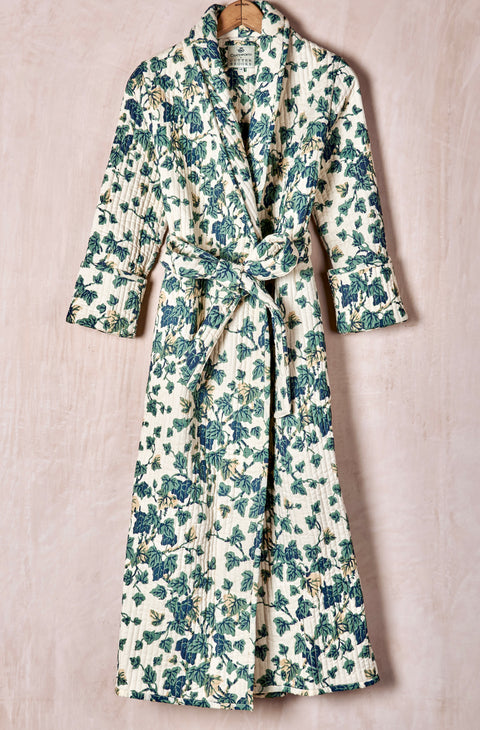 Chatsworth Ivy Quilted Robe (Green)