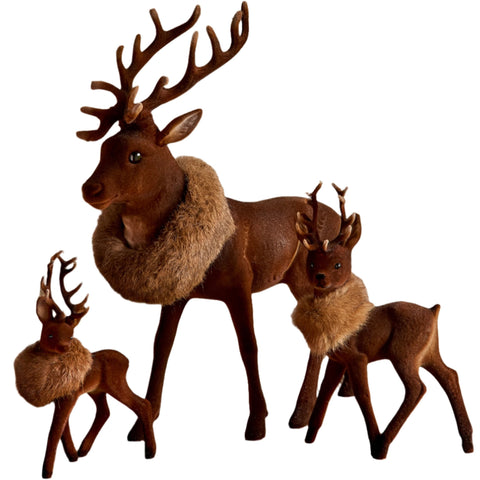 Velvet Reindeer Decorations