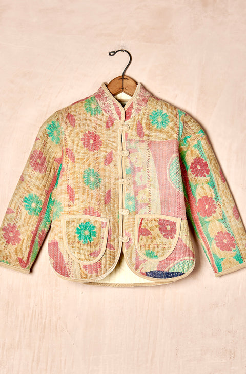 Kids Quilted Kantha Jacket (small)
