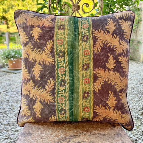 Vintage Kantha And Block Print Cushions