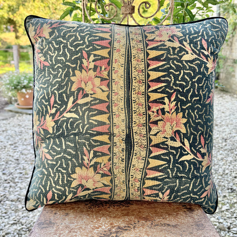 Vintage Kantha And Block Print Cushions