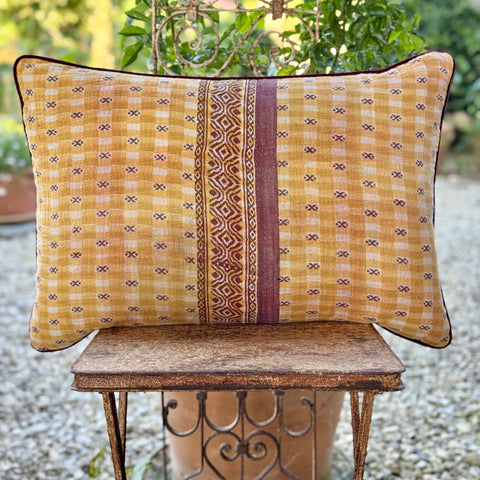 Vintage Kantha And Block Print Cushions