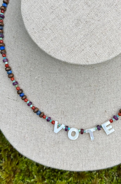 VOTE Beaded Necklace