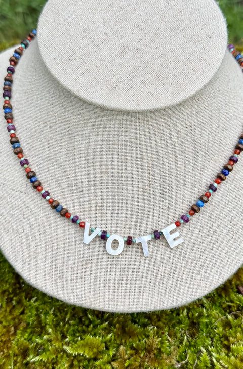 VOTE Beaded Necklace