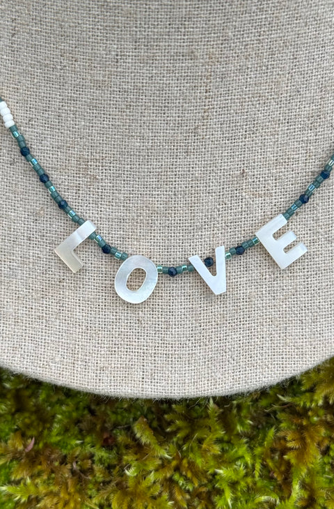 LOVE Beaded Necklace