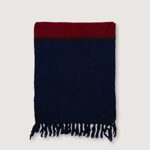 Wool Scarf No.698 (Red Wine)