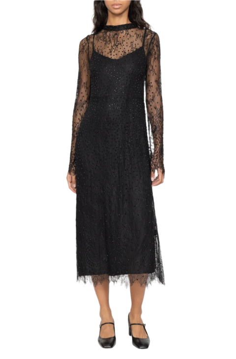 Seraphina Stoned Lace Dress