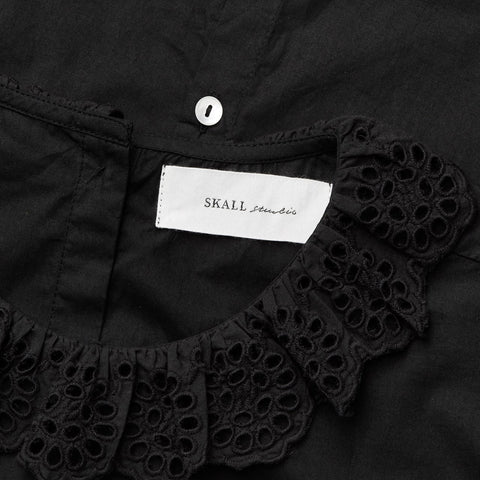 Cornflower Cotton Blouse (black)