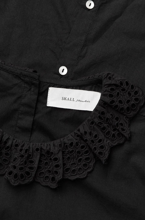 Cornflower Cotton Blouse (black)