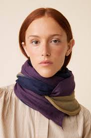 Wool Scarf No.757 (plum)